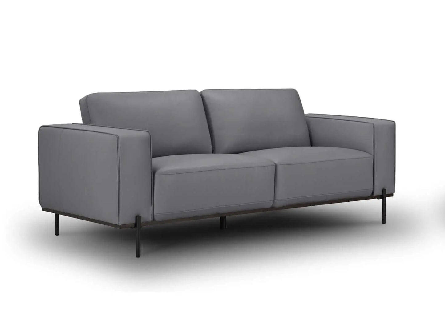 Addison - Leather Lounge - 2.5 seater and 2 seater set - Colour : Charcoal Grey