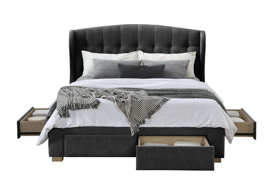 Langham - Bed - King Size - Colour: Licorice